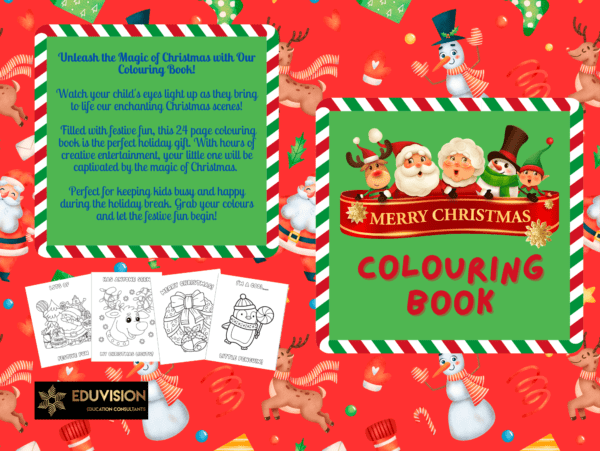 Merry Christmas: A Fun & Festive 24 page colouring book for kids. - Image 2