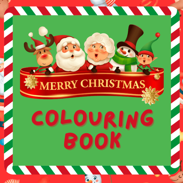 Merry Christmas: A Fun & Festive 24 page colouring book for kids.